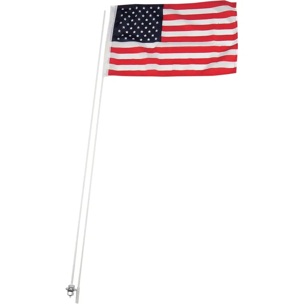 Flag Pole and Mount - With 12' X 19" Flag - U.S.A. - 5 Pack