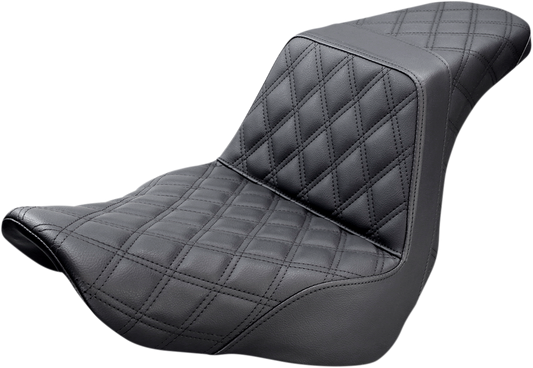 Asiento con escalera - Costura de celosía completa - Asiento con escalera - Costura de celosía completa - Negro