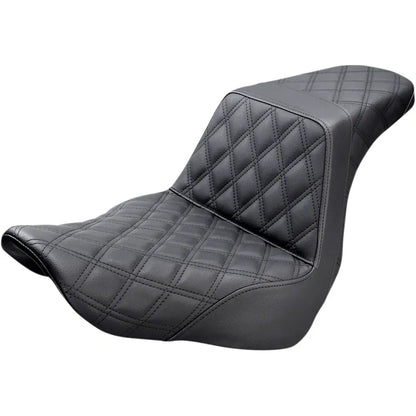Asiento con escalera - Costura de celosía completa - Asiento con escalera - Costura de celosía completa - Negro