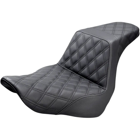 Asiento con escalera - Costura de celosía completa - Asiento con escalera - Costura de celosía completa - Negro