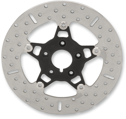 Rotor de freno delantero de acero inoxidable serie FSD para Big Twins - Rotor de freno - Portador negro