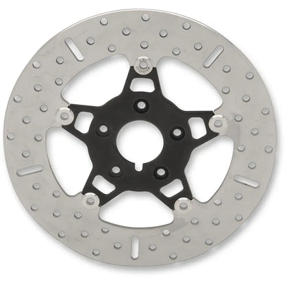 Rotor de freno delantero de acero inoxidable serie FSD para Big Twins - Rotor de freno - Portador negro