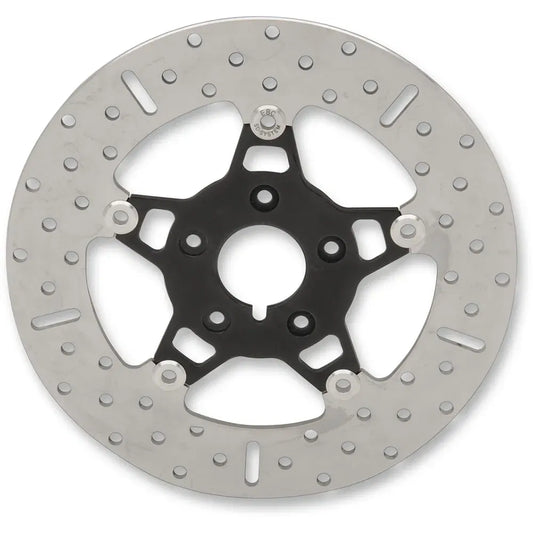 Rotor de freno delantero de acero inoxidable serie FSD para Big Twins - Rotor de freno - Portador negro