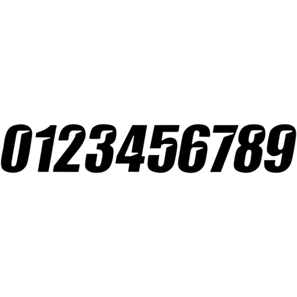 Slash Number Plate - #6 - Black - 6"