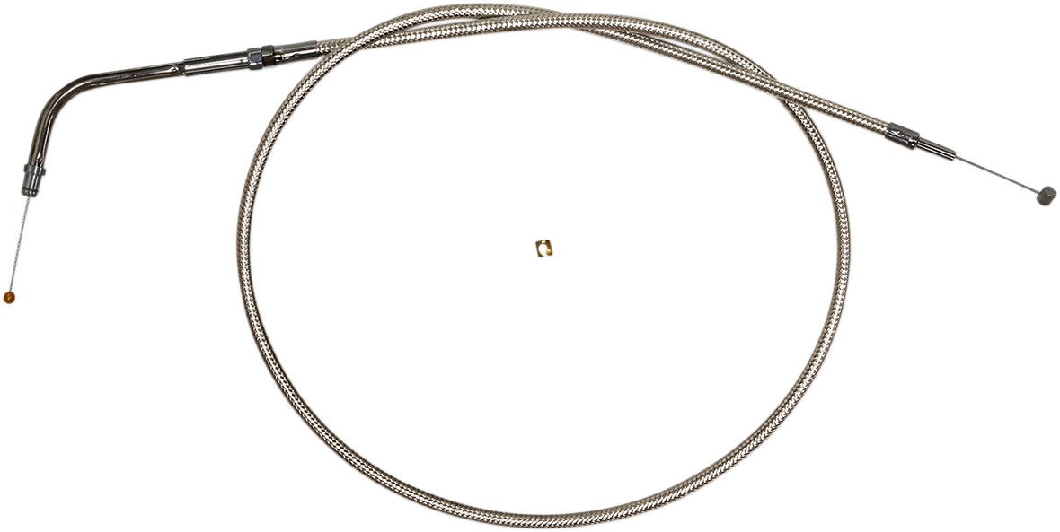Cable de ralentí/acelerador trenzado de acero inoxidable pulido - Cable de acelerador trenzado de acero inoxidable pulido - 33-11/16"