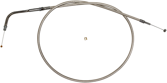 Cable de ralentí/acelerador trenzado de acero inoxidable pulido - Cable de acelerador trenzado de acero inoxidable pulido - 33-11/16"