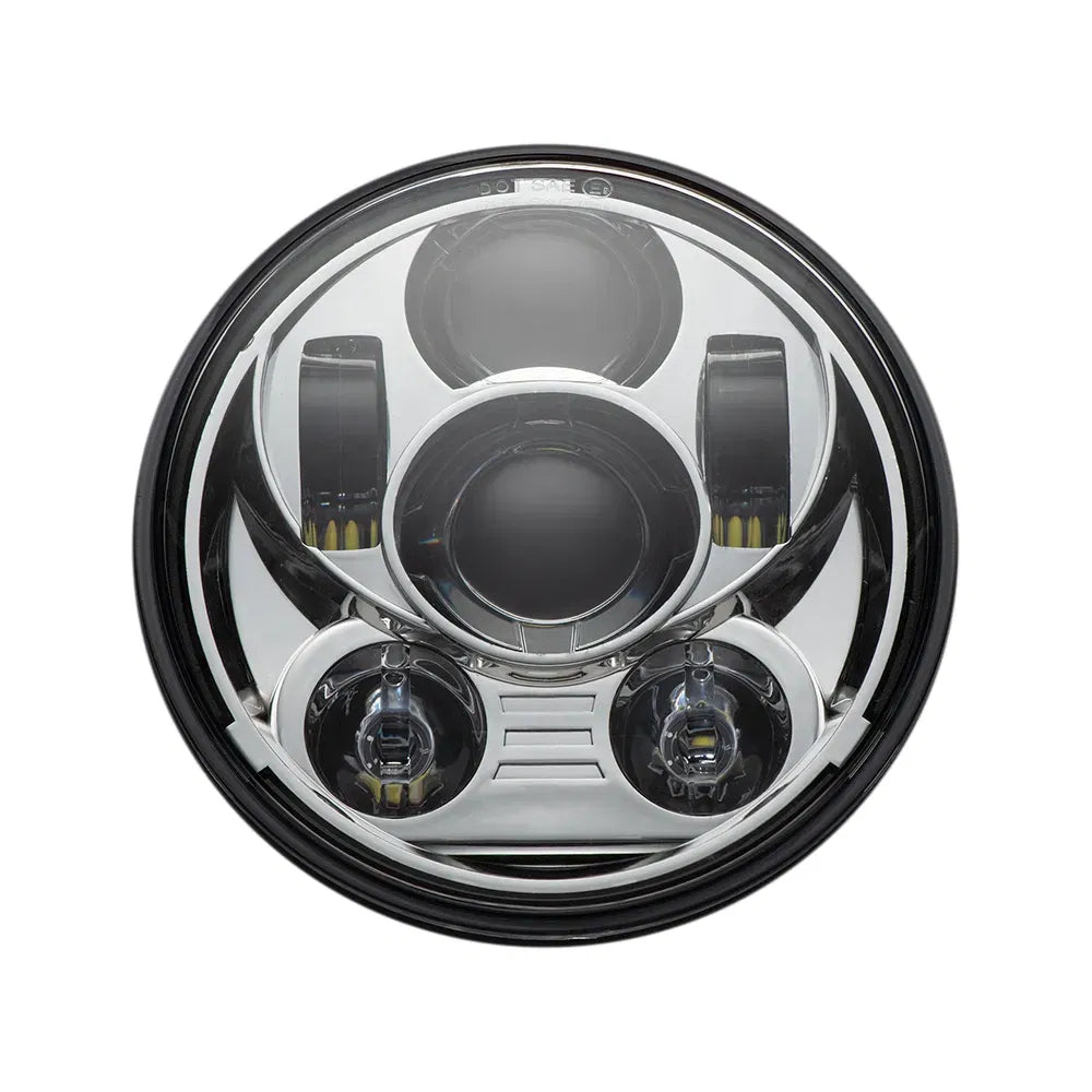 Headlamp - 5.75" - LED - Chrome