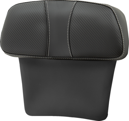 Almohadillas de respaldo Chopped Tour Pak - Almohadilla de respaldo Chopped Tour Pak - Dominator - Negro con inserción de fibra de carbono - FLT/FLH '14-'23