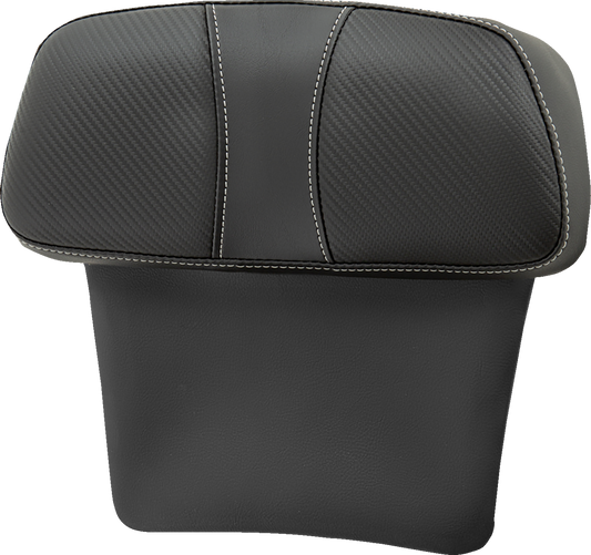 Almohadillas de respaldo Chopped Tour Pak - Almohadilla de respaldo Chopped Tour Pak - Dominator - Negro con inserción de fibra de carbono - FLT/FLH '14-'23