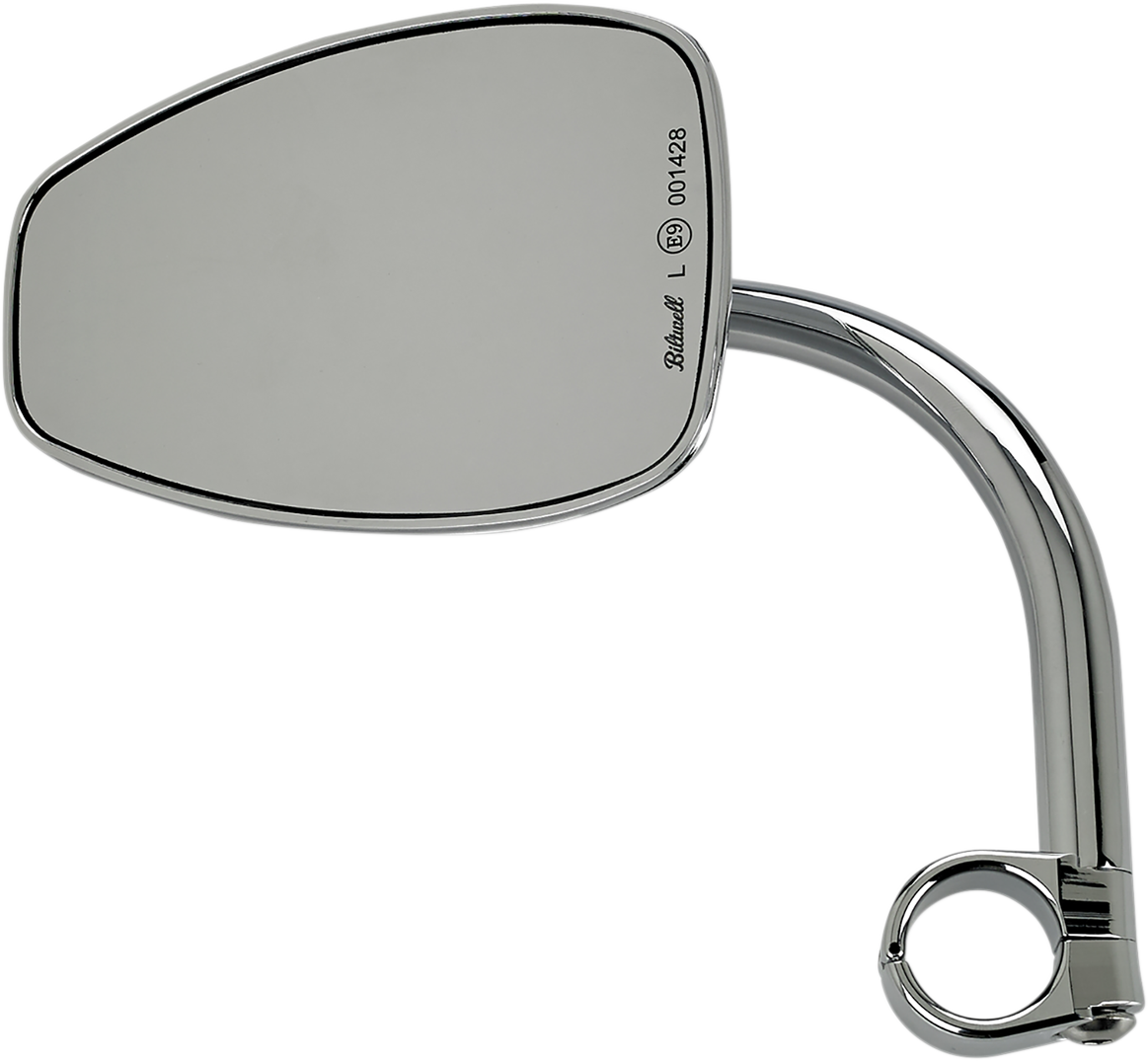 Mirror w/mount - Tear Drop - Chrome