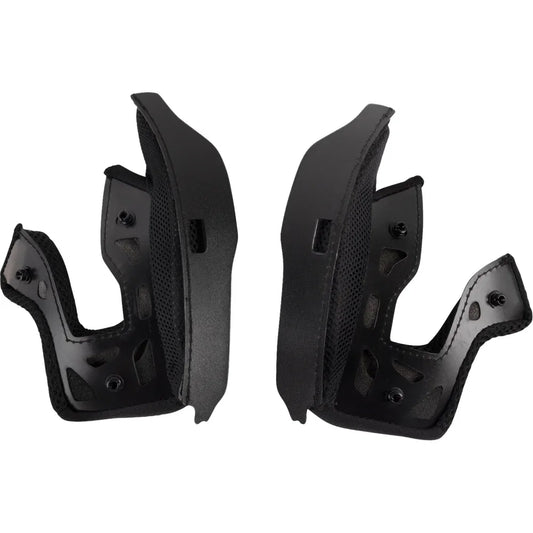 Almohadillas negras para mejillas del casco fleet juvenil