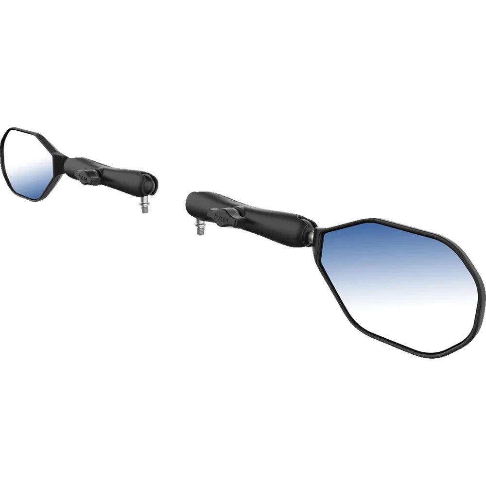 Kit tough-mirror™ con bases m10-1.25 - brazo largo