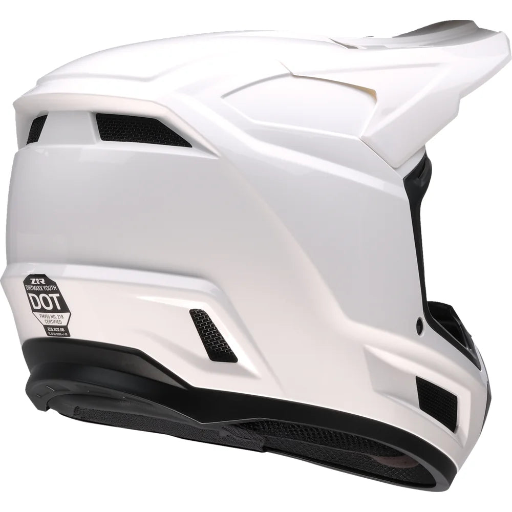 Casco Z1R Youth Dirt Maxx Solid White