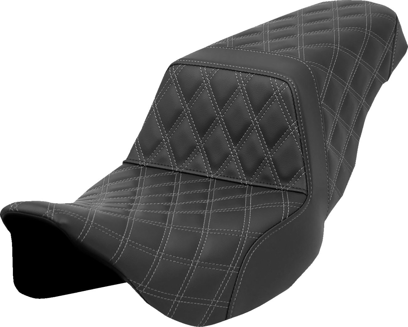 Asiento elevador con costura de celosía - Asiento con escalera - Costura de celosía - Costura gris - FLH/FLT '08-'23