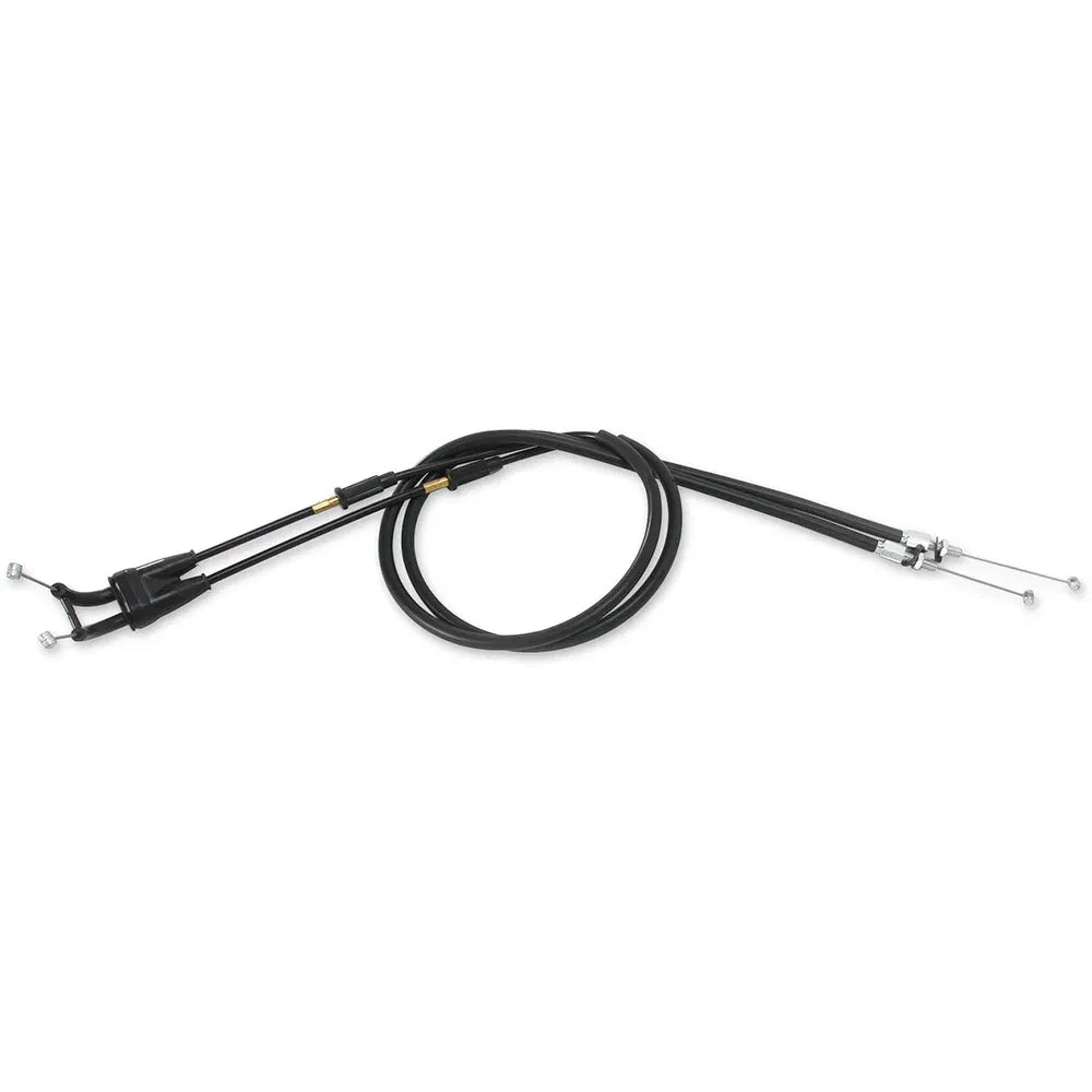 Cable del acelerador de vinilo negro.
