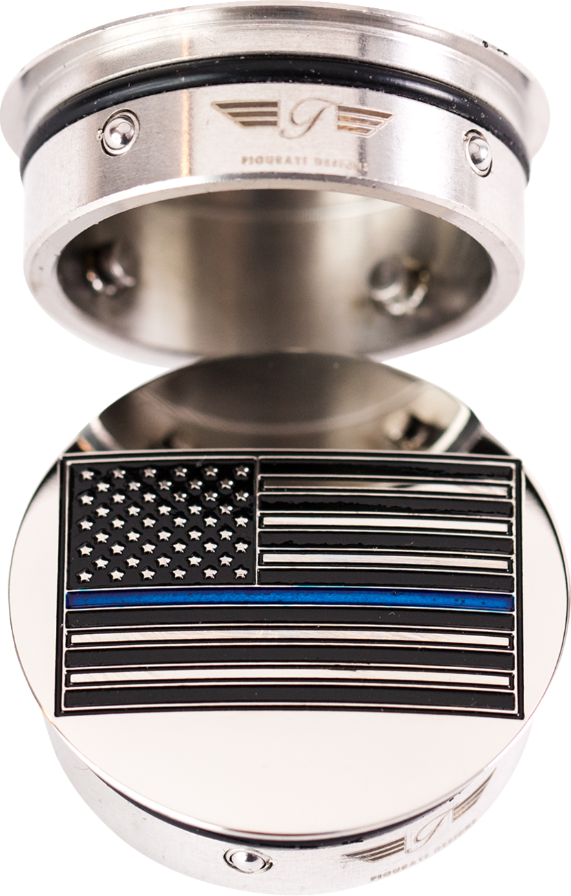 Cubiertas de brazo oscilante - Cubiertas de brazo oscilante - Bandera americana de línea azul - Personalizada - Invertida