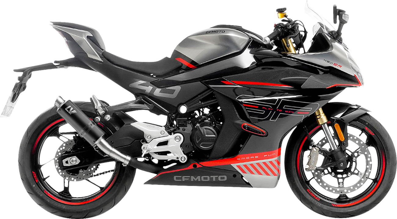 Silenciador Slip-On GP Corsa - Silenciador Slip-On GP Corsa - Black Edition - CF Moto 450