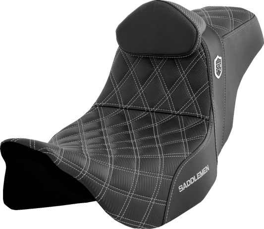 Asiento Pro Series SDC Performance Grip - Asiento Pro Series SDC Performance - con respaldo - Costura plateada - FLH/FLT '08-'23