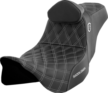 Asiento Pro Series SDC Performance Grip - Asiento Pro Series SDC Performance - con respaldo - Costura plateada - FLH/FLT '08-'23
