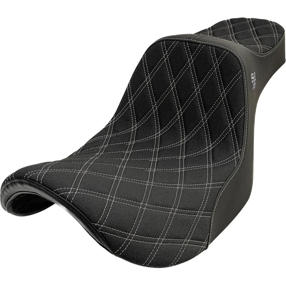 Asiento SLYFOX High Noon Vinyl Silver Double Diamond Stitch FXR '82-'00