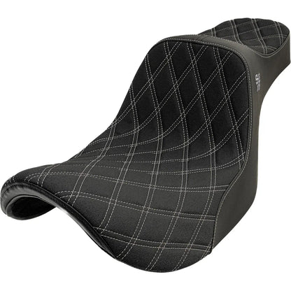 Asiento SLYFOX High Noon Vinyl Silver Double Diamond Stitch FXR '82-'00