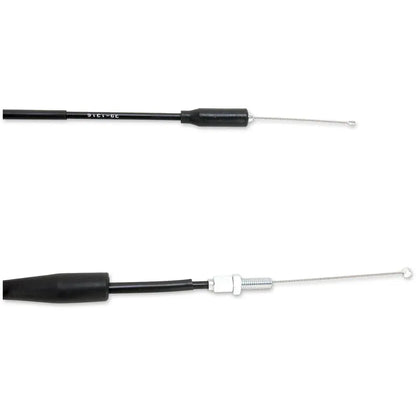 Cable del acelerador de vinilo negro.