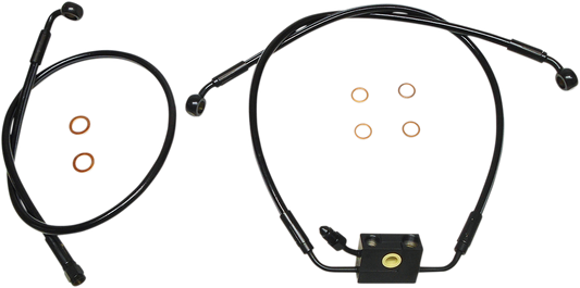 Kit de línea de freno ABS de doble disco XR - Línea de freno - XR - Doble disco - ABS - Negro - Softail