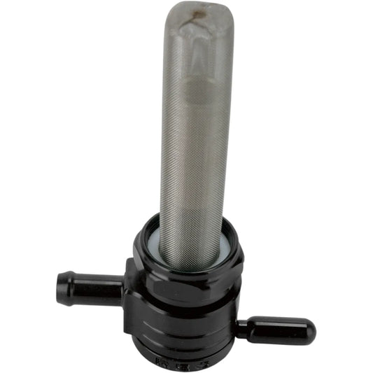 Straight Petcock - Black  - 22mm