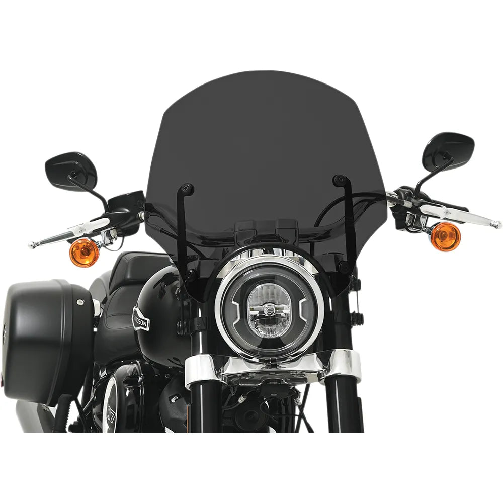 El Paso Windshield - 15" - 9" Headlight Cutout - Dark Black Smoke