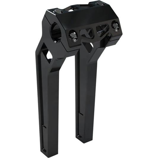 Risers - Pullback - 10" - 1-1/4" Clamping - Black Anodized