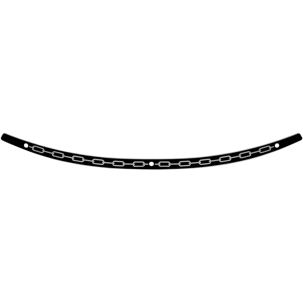 Embellecedor de parabrisas de acero inoxidable - Embellecedor de parabrisas - Negro - Cadena - FLH '96-'13