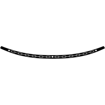 Embellecedor de parabrisas de acero inoxidable - Embellecedor de parabrisas - Negro - Cadena - FLH '96-'13