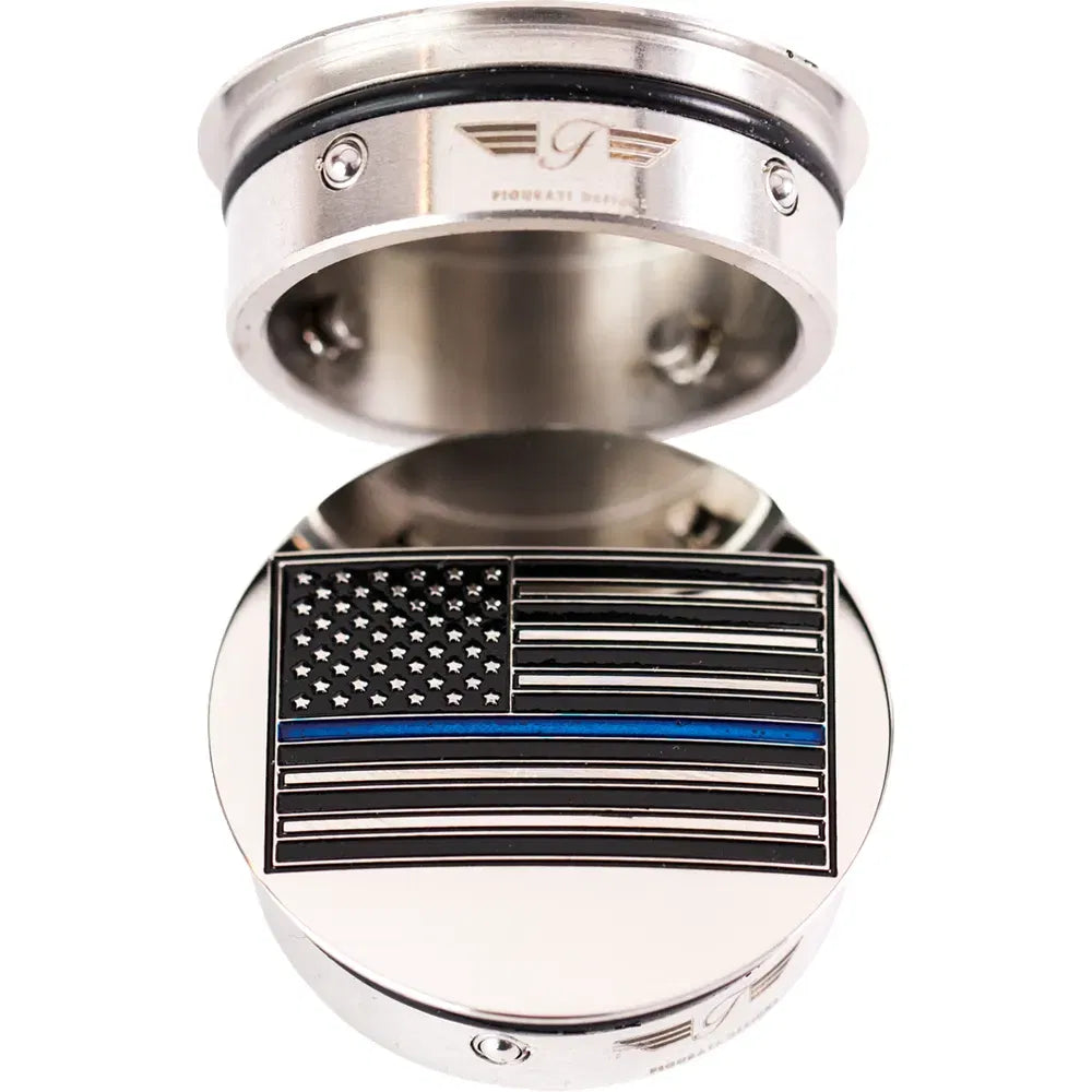 Cubiertas de brazo oscilante - Cubiertas de brazo oscilante - Bandera americana de línea azul - Personalizada - Invertida