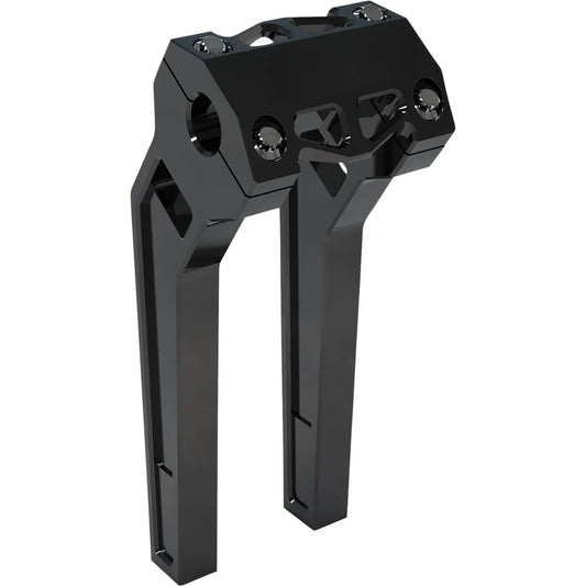 Risers - Pullback - 10" - 1" Clamping - Black Anodized