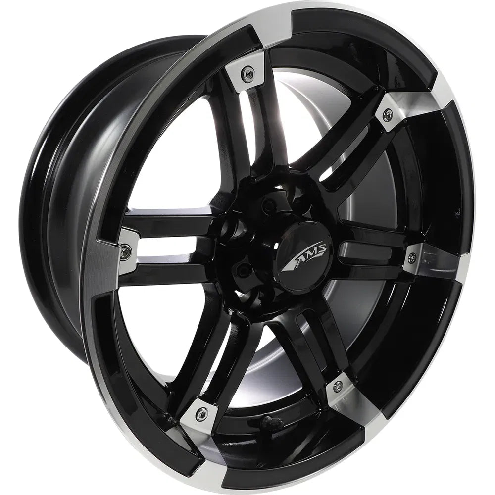 Wheel - Front/Rear - Machined Black - 14x7 - 4/4 - 3+4