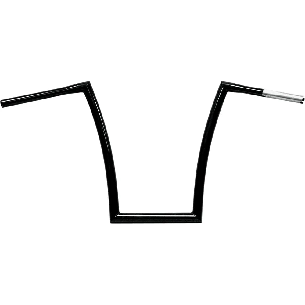 Black 1-1/4" Fat Bobber Strip Handlebar With 17" Rise