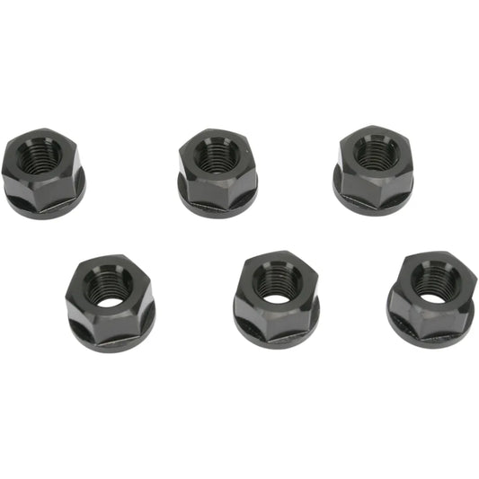 Aluminum Sprocket Nuts - Black - 10 mm