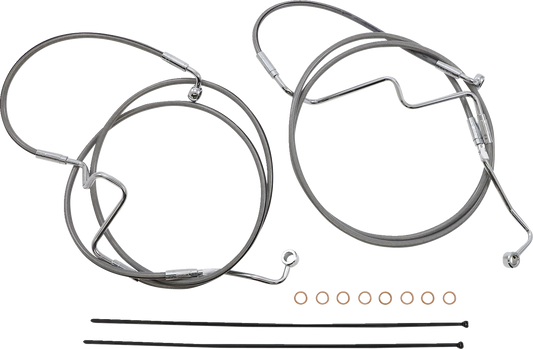 Kit de instalación de manillar XR - Kit de instalación de manillar XR - Perchas para monos de 12"-14" - FLHRXS '21-'24 - Acero inoxidable/cromo