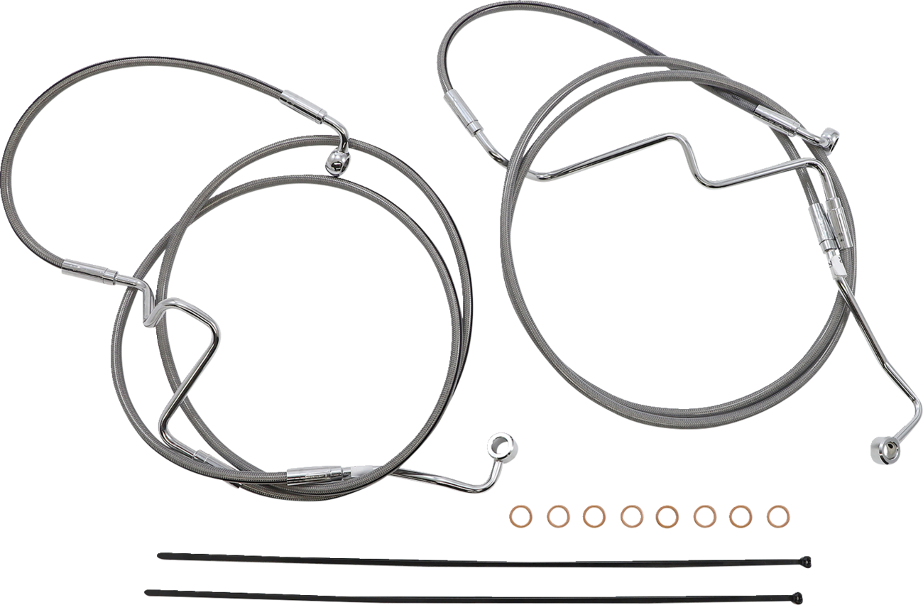 Kit de instalación de manillar XR - Kit de instalación de manillar XR - Perchas para monos de 12"-14" - FLHRXS '21-'24 - Acero inoxidable/cromo