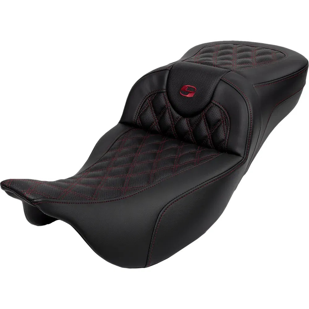 Asiento de alcance extendido Roadsofa™ - Asiento de alcance extendido Roadsofa™ - Costura de celosía - Costura de color baya de vino - con respaldo - FL '08-'24