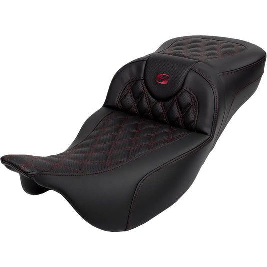 Asiento de alcance extendido Roadsofa™ - Asiento de alcance extendido Roadsofa™ - Costura de celosía - Costura de color baya de vino - con respaldo - FL '08-'24