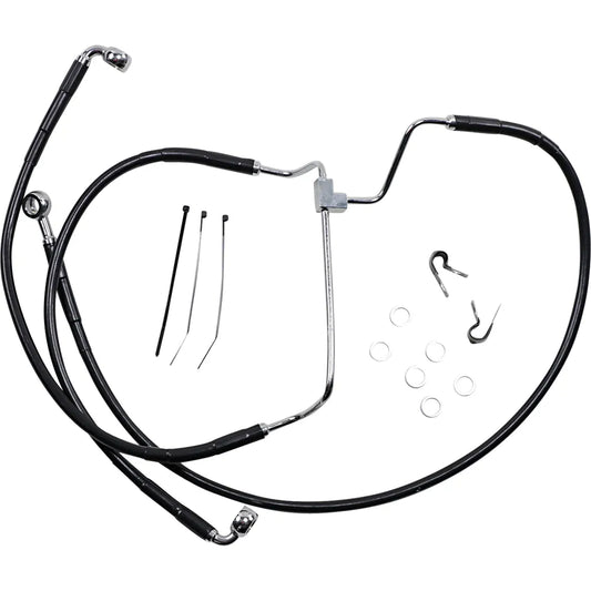Brake Line - Front - Black - +2"