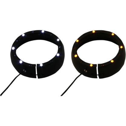 Anillos embellecedores iluminados con lámpara de paso