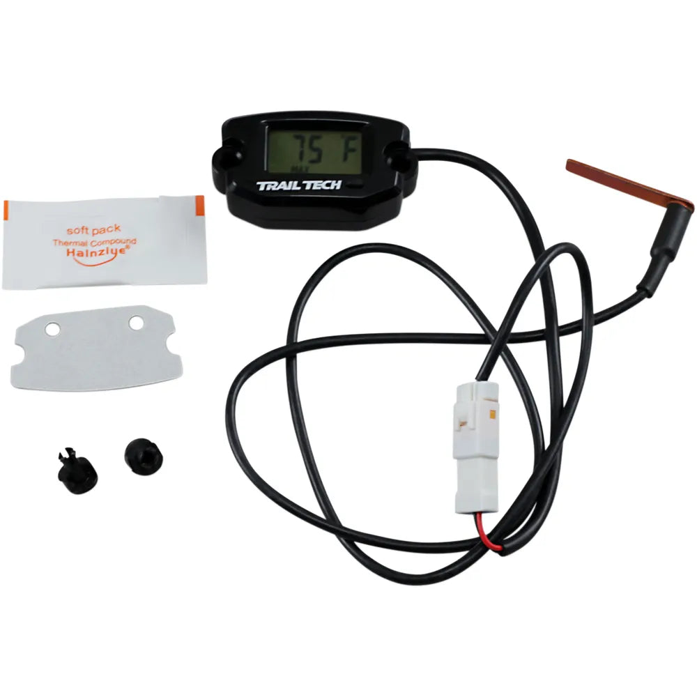 Universal Temperature Meter - Surface Mount - Black - 7 mm