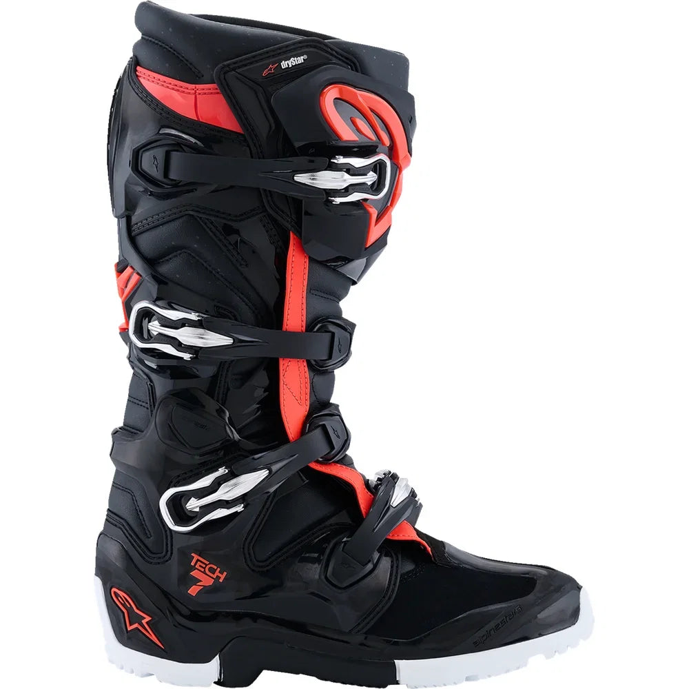 Botas tech 7 enduro drystar® negro/rojo/blanco