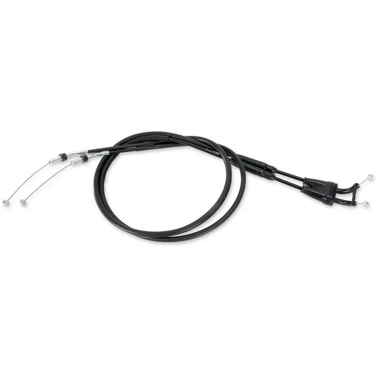 Cable del acelerador de vinilo negro.