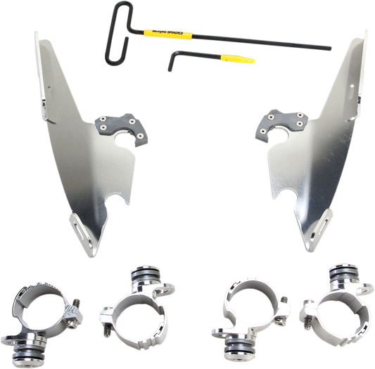 Kit de montaje completo con bloqueo de gatillo para parabrisas Fats/Slim - Kit de montaje Fats/Slim - Pulido - XL883