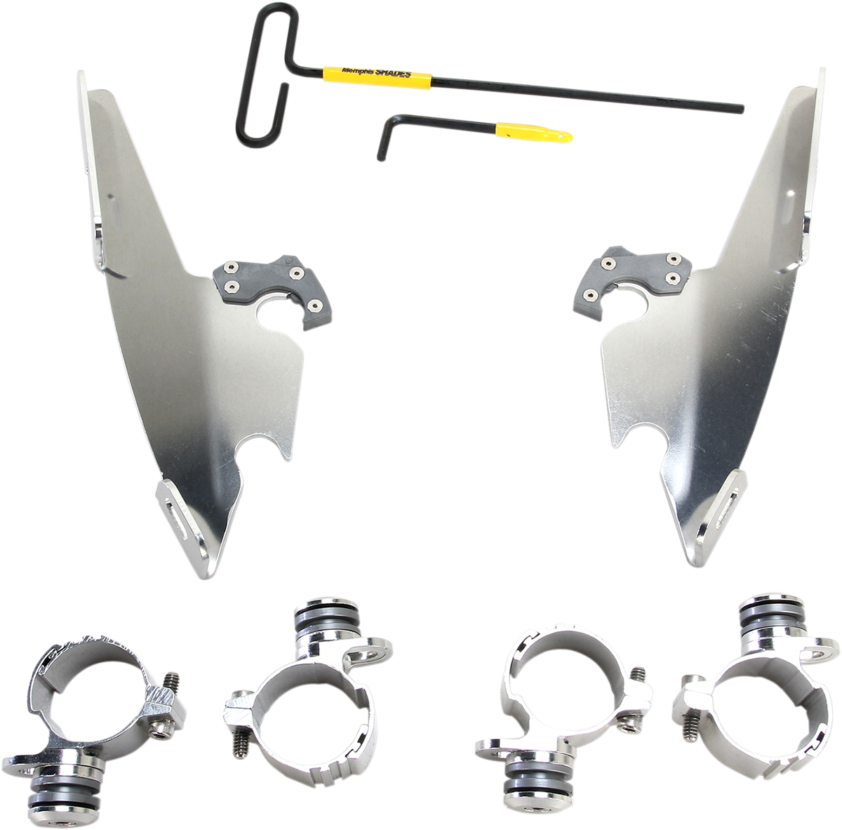 Kit de montaje completo con bloqueo de gatillo para parabrisas Fats/Slim - Kit de montaje Fats/Slim - Pulido - XL883