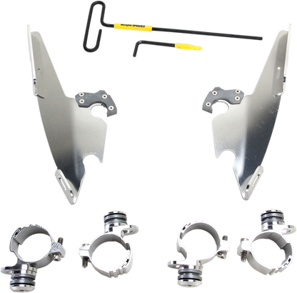 Kit de montaje completo con bloqueo de gatillo para parabrisas Fats/Slim - Kit de montaje Fats/Slim - Pulido - XL883