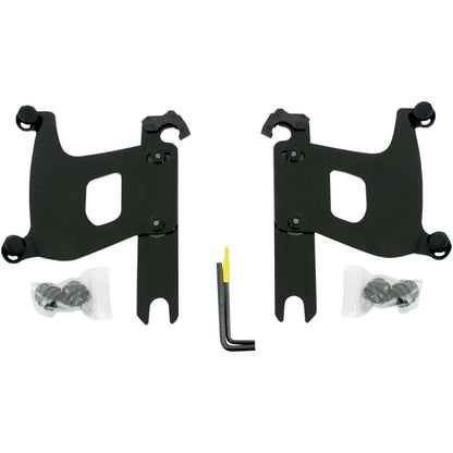 Kit de herrajes Bullet Fairing Trigger-Lock - Kit de montaje Bullet Trigger Lock - Horquillas cubiertas - Sin barra de luces - Negro